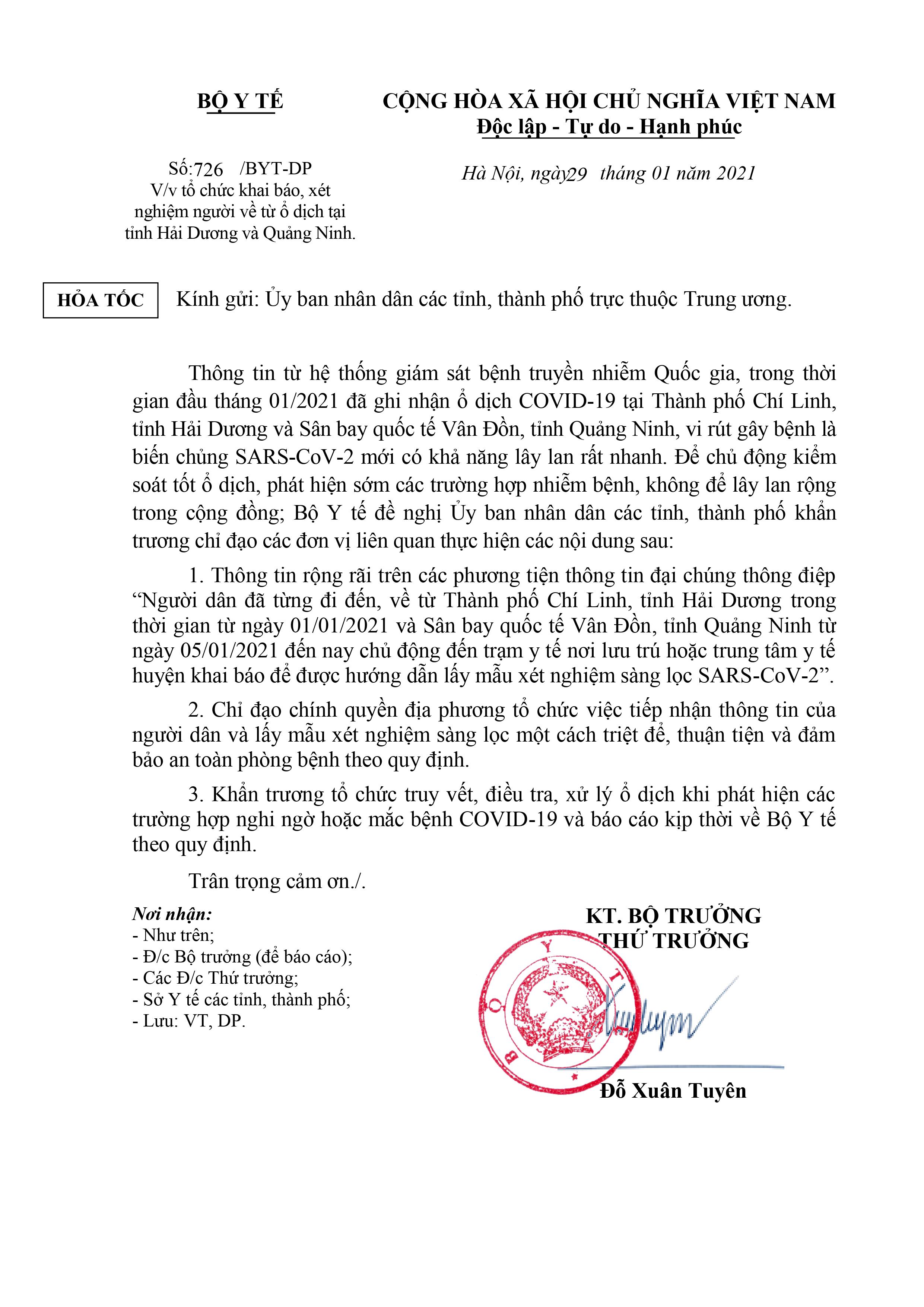 chỉ đao xet nghiem Đỗ Xuân Tuyên 